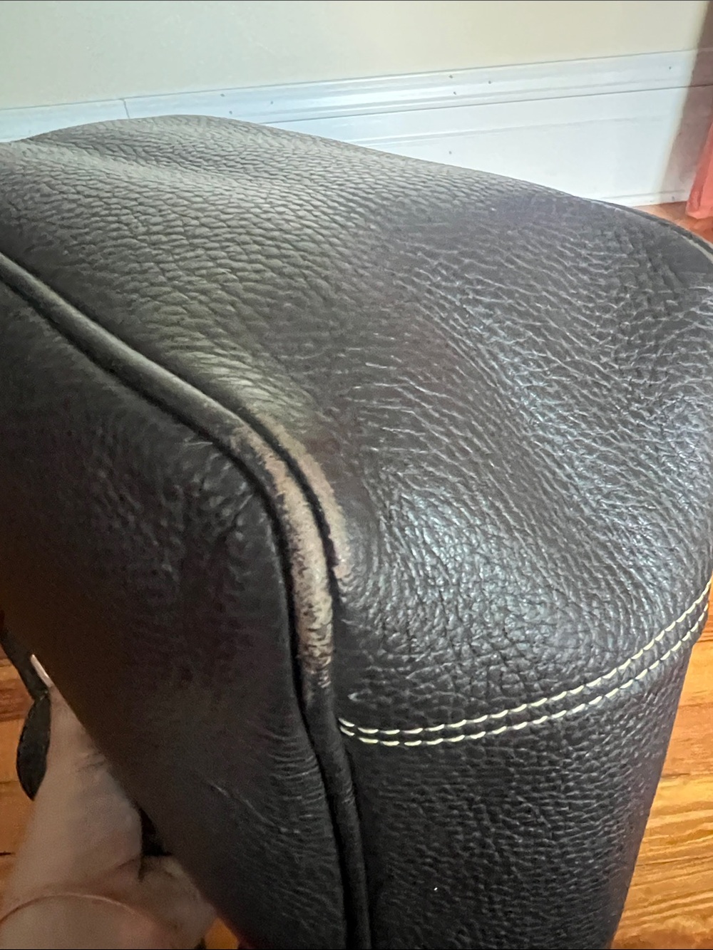 Vintage Dooney & Bourke All Weather Leather Buckle Tote Bag Dark Brown 0S - Picture 9 of 16